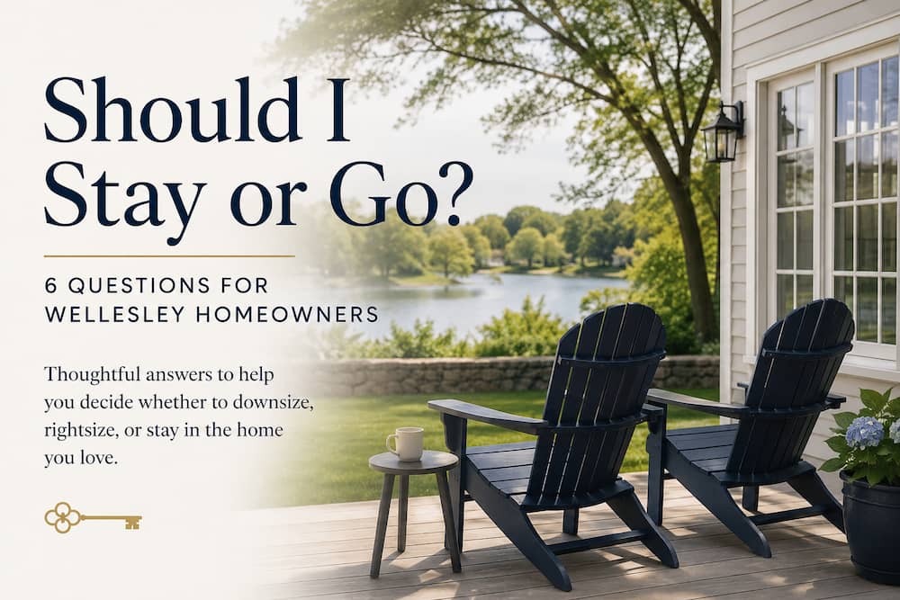 Wellesley porch scene illustrating the decision to downsize, rightsize, or stay put